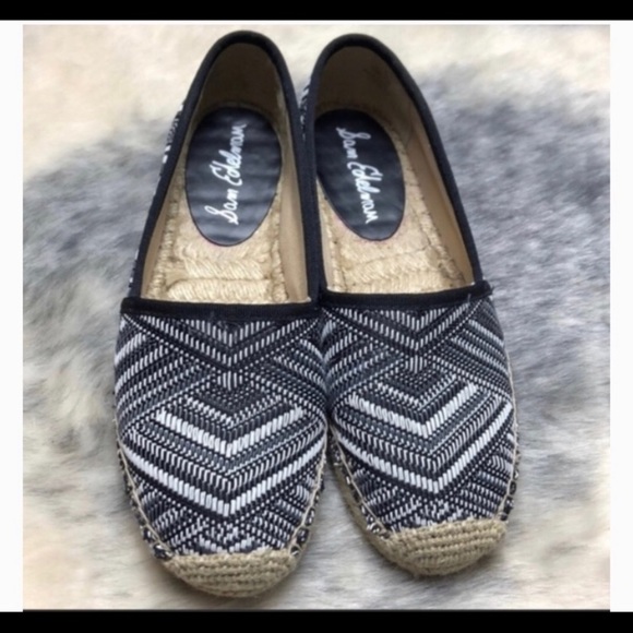 Sam Edelman Lynn Espadrille Black & White 6.5 - Picture 2 of 6
